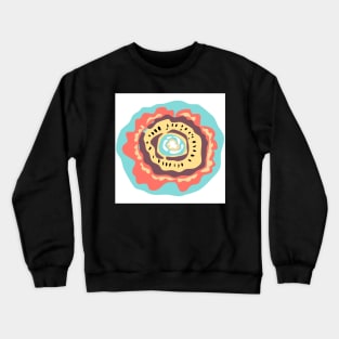 Abstract Fall Flower Crewneck Sweatshirt
